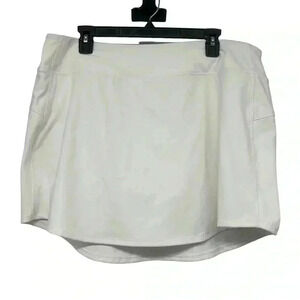 DSG PERFORMANCE SKORT PURE WHITE WOMENS SIZE XXL PICKLEBALL GOLF TENNIS FLAWED